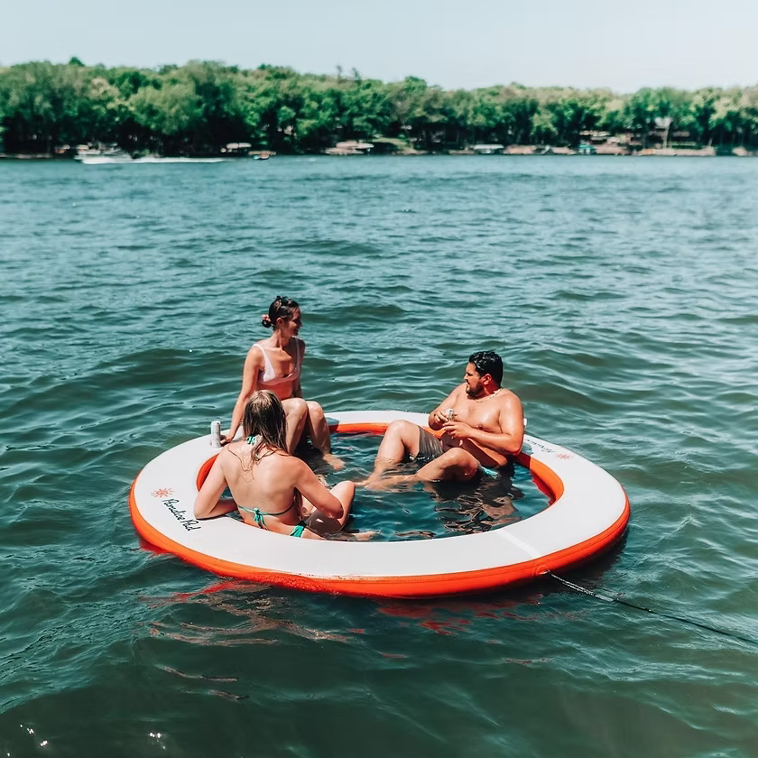 Inflatable Water Hammock 8' Splash Island Floating Ring